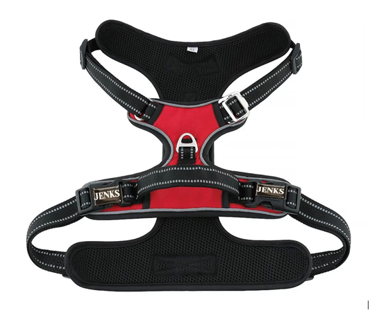 JENKS No Pull Dog Harness Large Step in Reflective Dog Harness with Front Clip and Easy Control Handle for Training Walking Running Small, Medium, Large Dogs