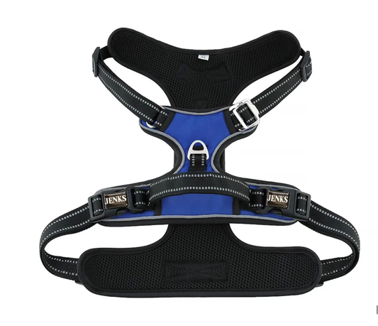 JENKS No Pull Dog Harness Large Step in Reflective Dog Harness with Front Clip and Easy Control Handle for Training Walking Running Small, Medium, Large Dogs