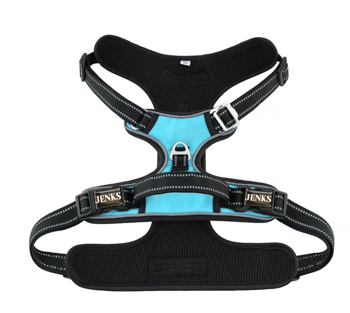 JENKS No Pull Dog Harness Large Step in Reflective Dog Harness with Front Clip and Easy Control Handle for Training Walking Running Small, Medium, Large Dogs